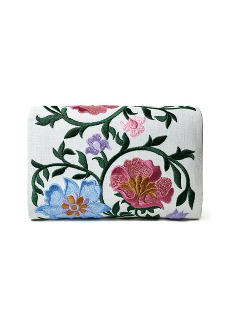 Clutch queen mid English flowers in bianco Amato Daniele - donna AMATO DANIELE | 877864ACANVASBNC